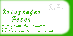 krisztofer peter business card